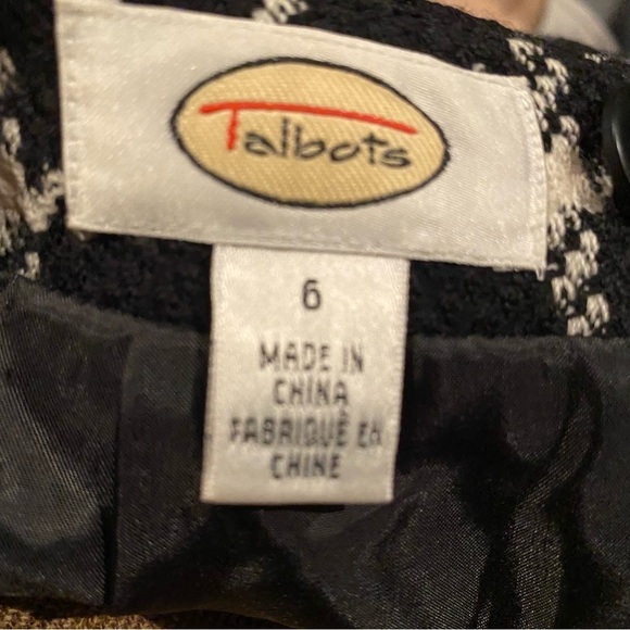 Talbots Black/White Wool Lined Skirt - Picture 4 of 5
